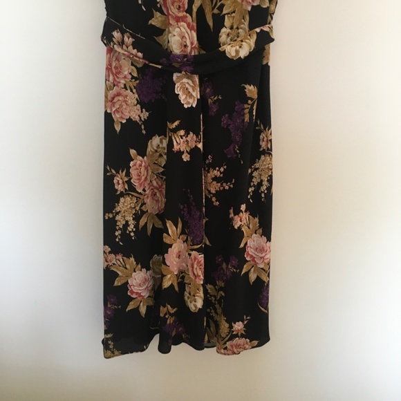 NWT Lauren Ralph Lauren Floral Bubble Crepe Cap-Sleeve Dress Sz 6 Empire waist - Picture 7 of 15